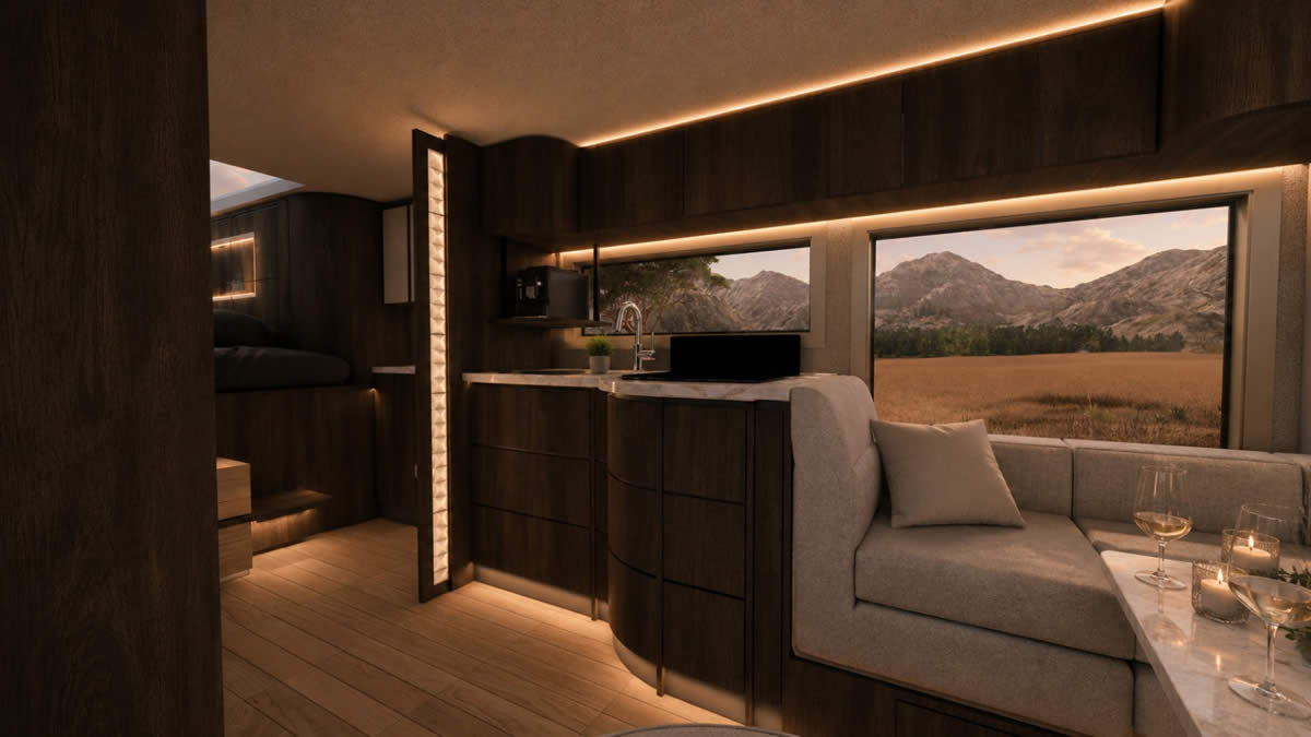 Luxury interior Tatrex 4x4 expedition camper