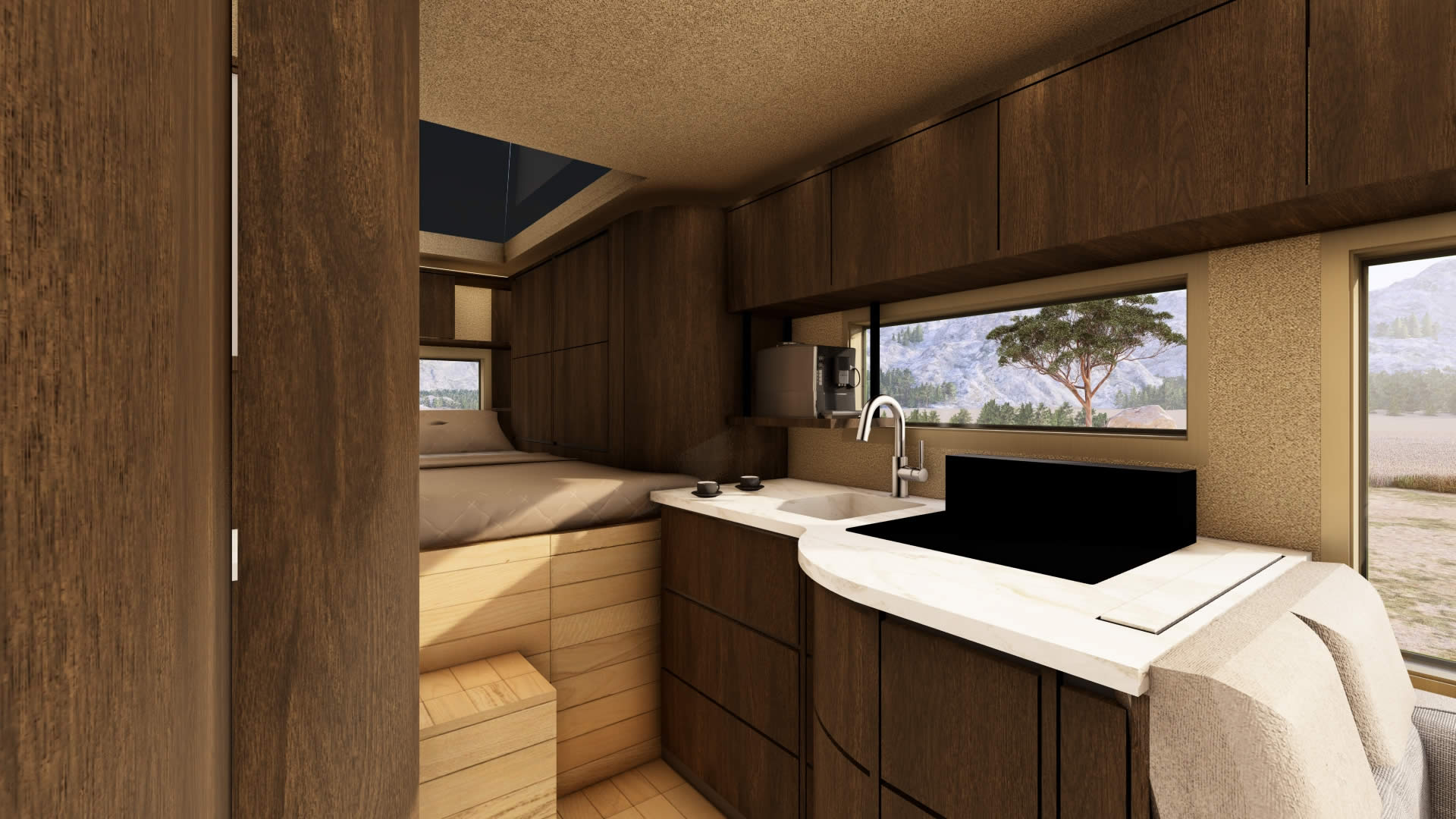 Camper kitchen Tatra Phoenix 4X4 Offroad camper