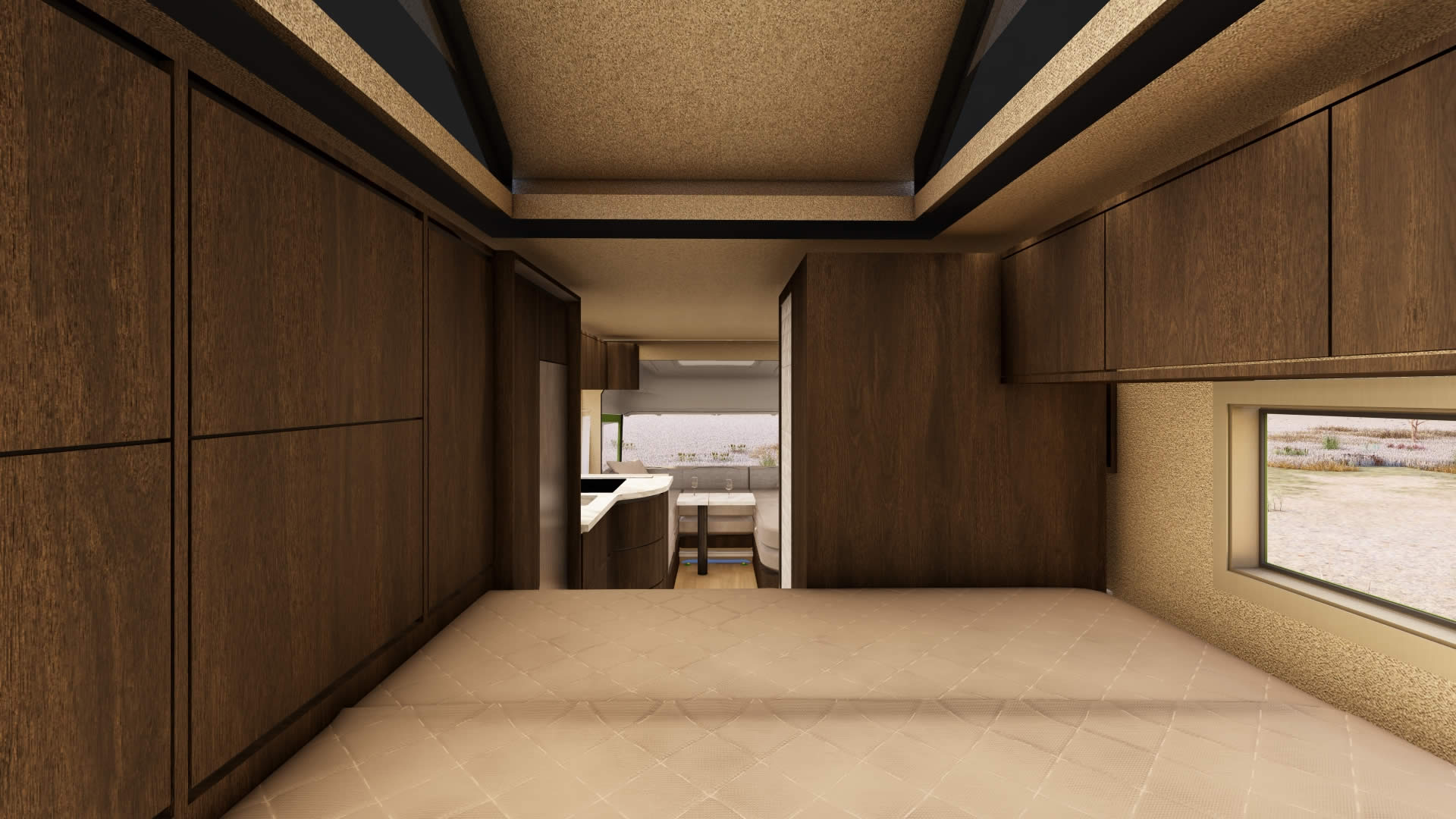 Sleeping area TATREX 6x6 8200L 4 wheel drive camper